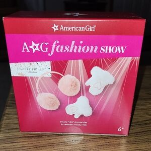 American Girl Frosty Frills Accessories ear muffs mittens for 18" dolls NEW